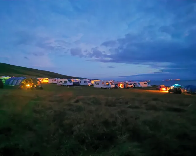 Morfa Bychan night sky over the touring area