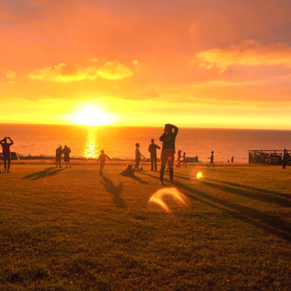 Sunset over Morfa